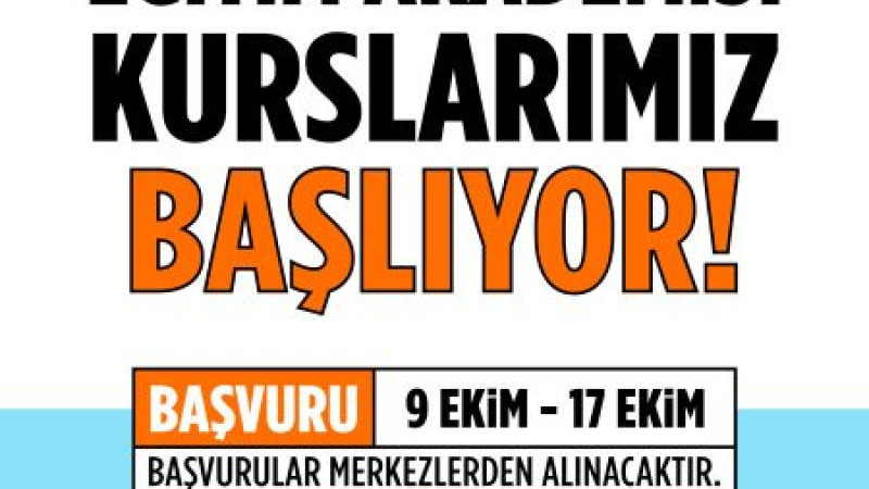 Küçükçekmece'de Eğitim Akademisi Kurs Kayıtları Başladı